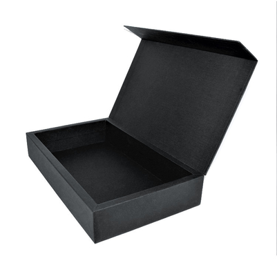 Wooden Luxury Gift Boxes Black Paper Silk Screen 1C printing